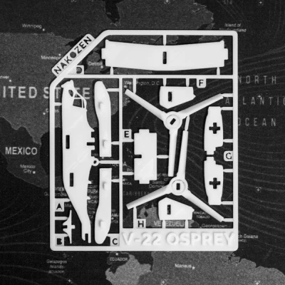 V-22 Osprey Kit Card - Mô Hình Máy Bay Cánh Quạt Nghiêng