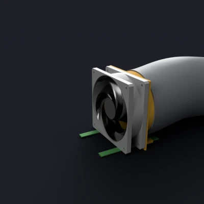 Đầu nối quạt 80mm cho ống thông gió mềm