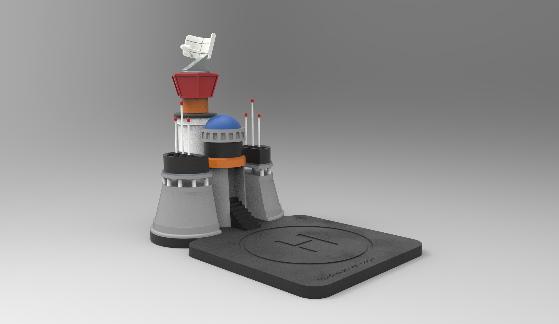 Mô hình đế sạc không dây cho điện thoại