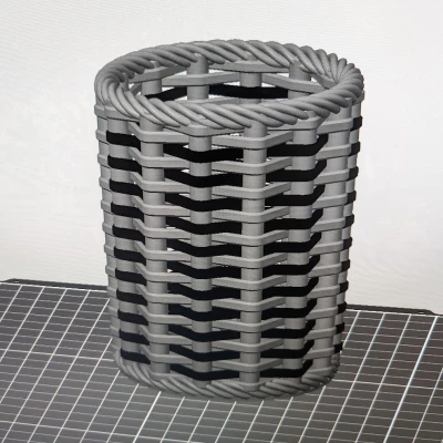 Ống Cắm Bút Dệt Nhiều Màu - Bản Cao