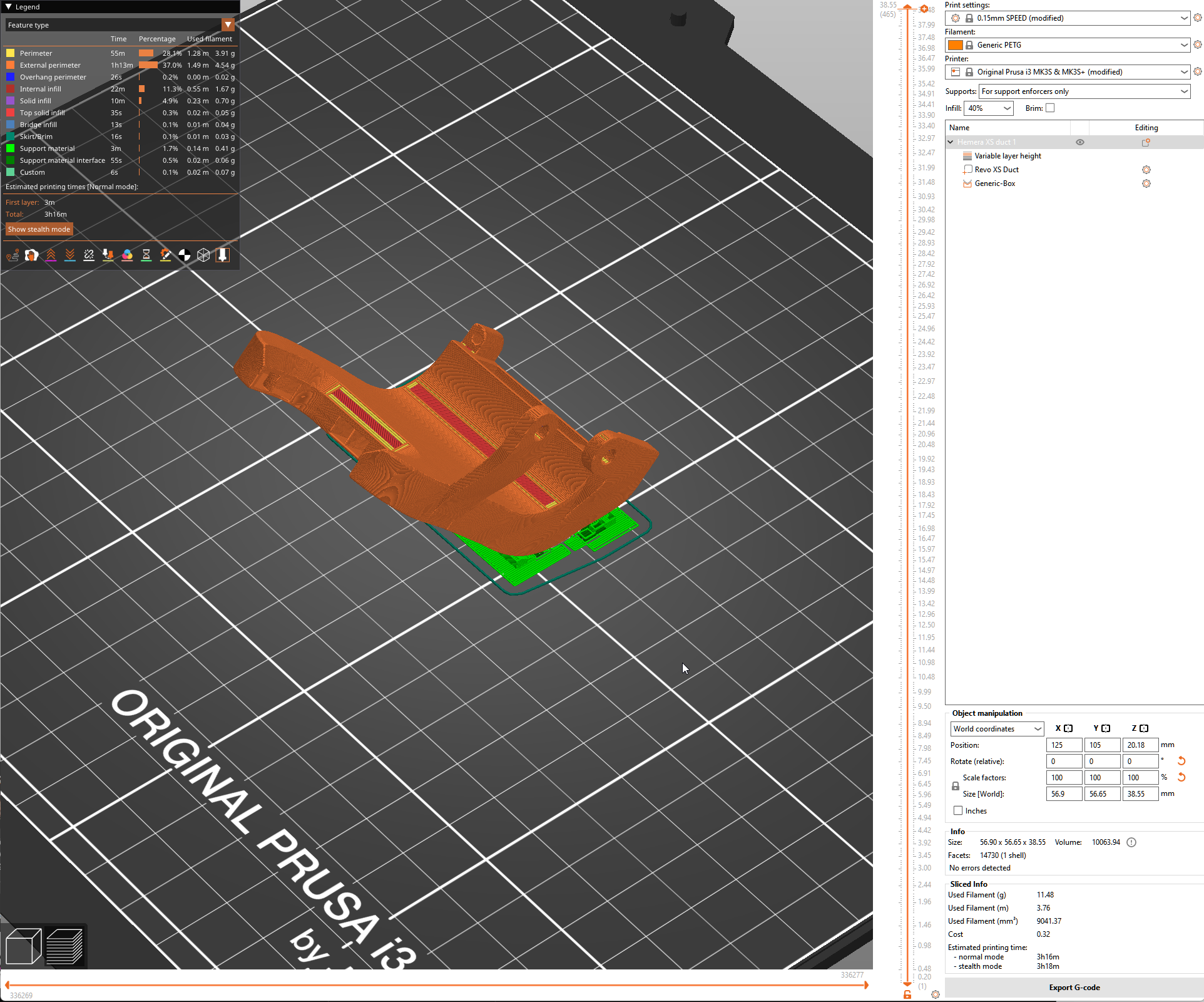 Ống dẫn quạt Hemera XS 4010