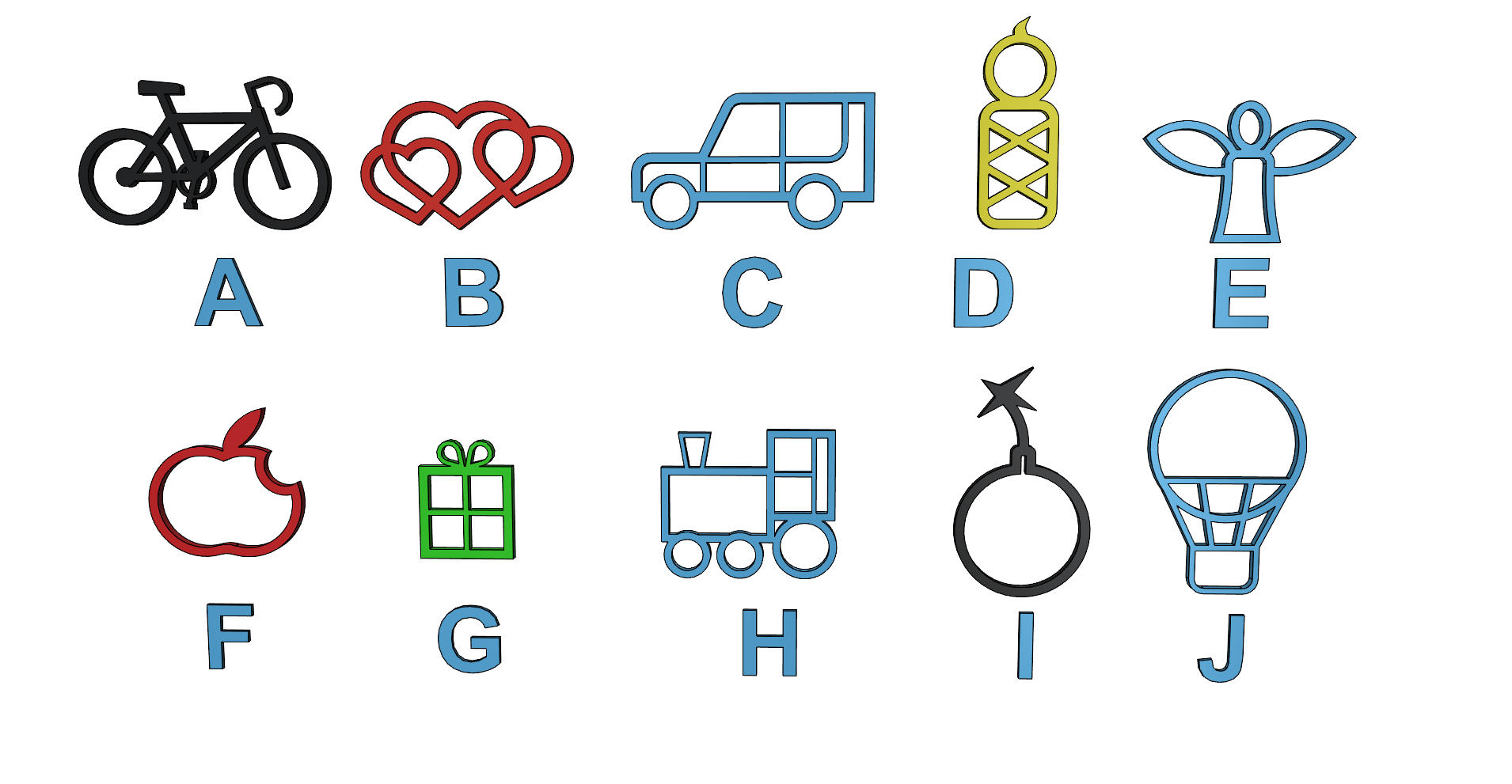 Trang trí Ornament Cho Món Quà - Dễ In