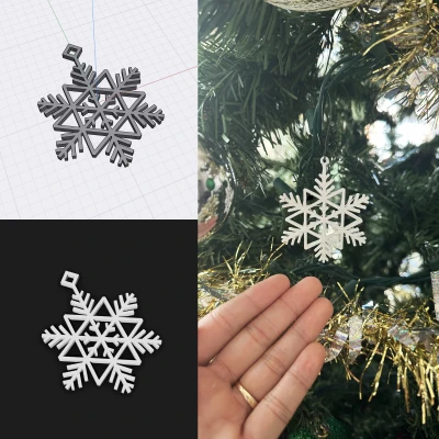 Bông Tuyết Trang Trí Cây Thông Noel | Mặt Dây Chuyền Bông Tuyết | Phụ Kiện Cây Thông Noel