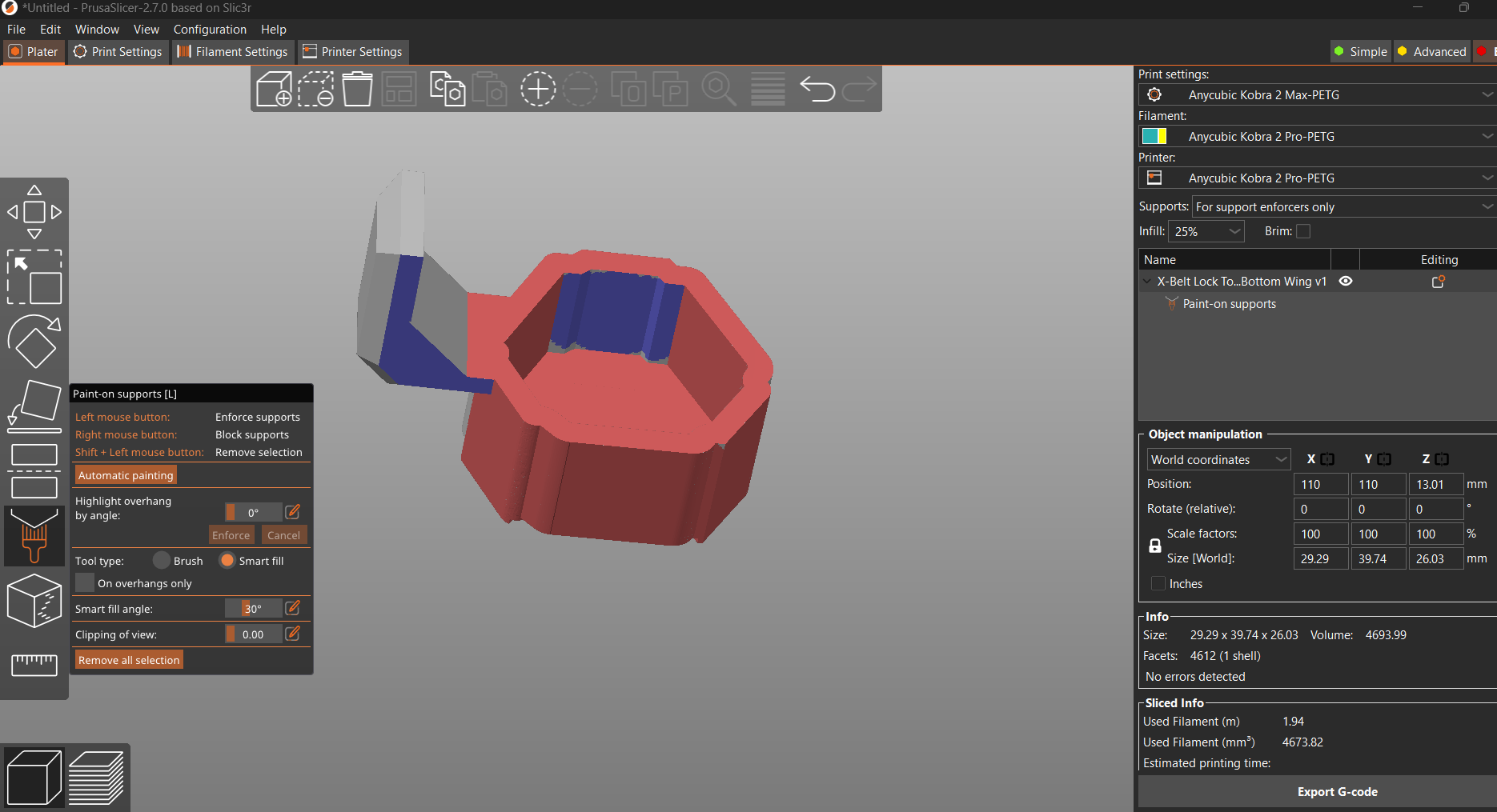 Nắp Khóa Dây Curoa Anycubic Kobra 2 Pro (Dùng được cho Kobra 2 / Kobra 2 Plus)