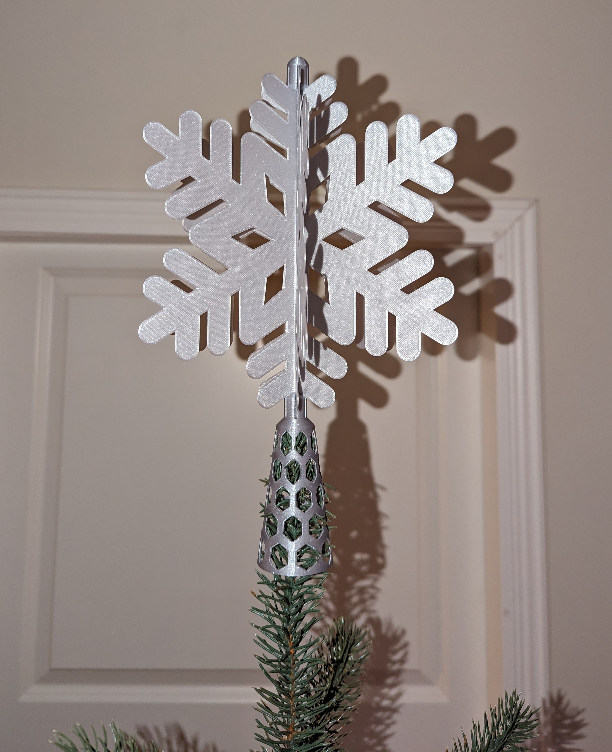 Đồ Trang Trí Đỉnh Cây Thông Hình Bông Tuyết