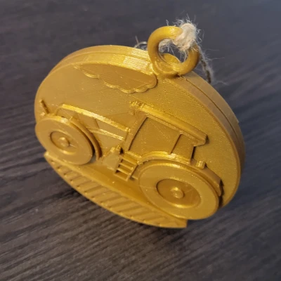 Móc treo cây thông Giáng Sinh hình máy cày Claas