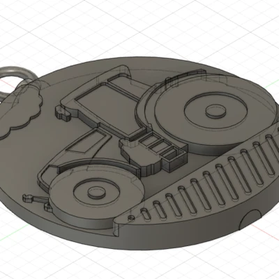 Móc treo cây thông Giáng Sinh hình máy cày Claas