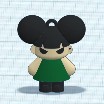 Móc khóa mô hình Dolli đơn giản dễ thương