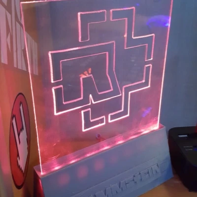 Biển hiệu đèn LED Rammstein bằng acrylic