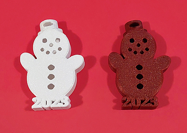 Hộp Quà & Quả Cầu Trang Trí Vỏ Sò Người Tuyết - Tùy Chọn Năm "2023" & Không Năm