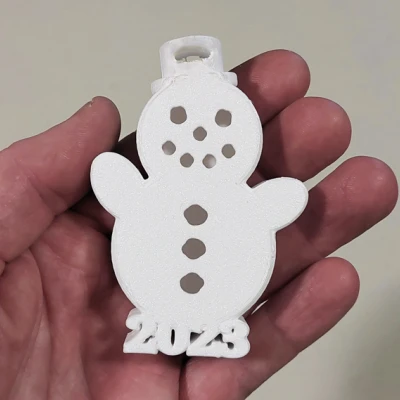 Hộp Quà & Quả Cầu Trang Trí Vỏ Sò Người Tuyết - Tùy Chọn Năm "2023" & Không Năm