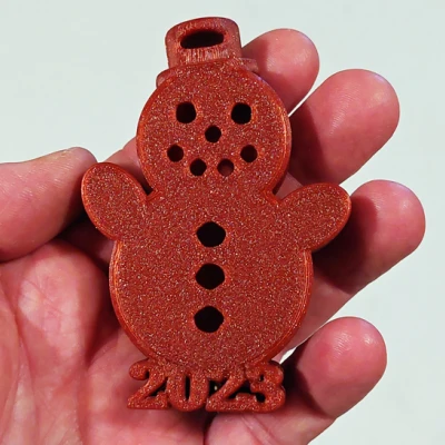 Hộp Quà & Quả Cầu Trang Trí Vỏ Sò Người Tuyết - Tùy Chọn Năm "2023" & Không Năm