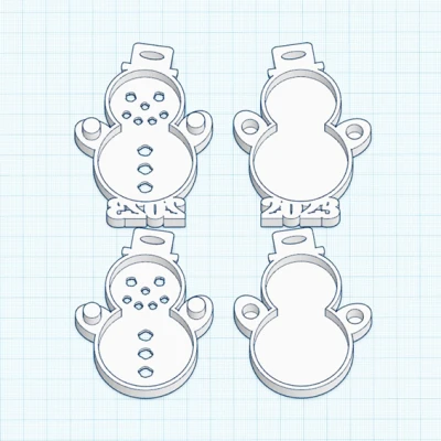 Hộp Quà & Quả Cầu Trang Trí Vỏ Sò Người Tuyết - Tùy Chọn Năm "2023" & Không Năm