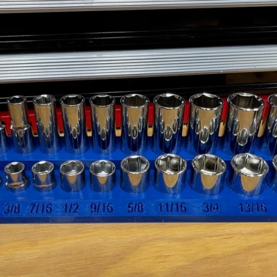 Giá đỡ tuýp hệ SAE 3/8" Drive (1/4, 5/16, 3/8, 7/16, 1/2, 9/16, 5/8, 11/16, 3/4, 13/16, 7/8")