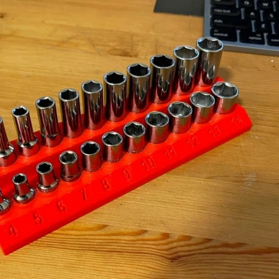 Giá đỡ bộ tuýp Metric 1/4" (4, 5, 6, 7, 8, 9, 10, 11, 12, 13, 14mm)