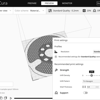 Cuộn dây mẫu filament – bản sửa infil