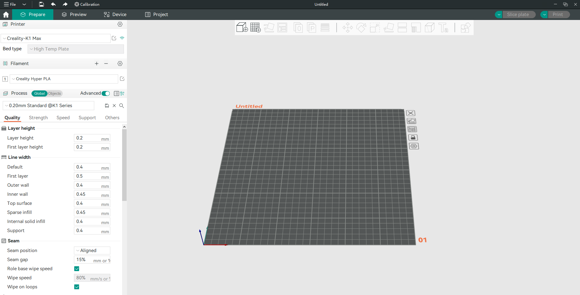 Cấu hình OrcaSlicer cho K1/K1 Max