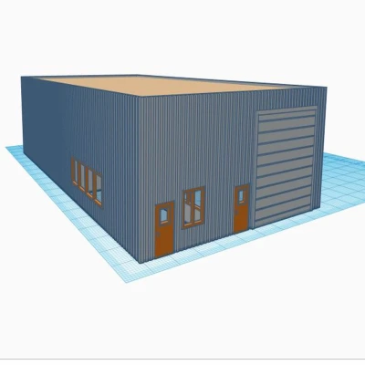 Nhà Kho Nhỏ Tỷ Lệ N Mái Bằng (1:160)