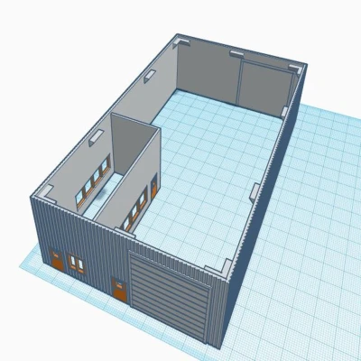 Nhà Kho Nhỏ Tỷ Lệ N Mái Bằng (1:160)