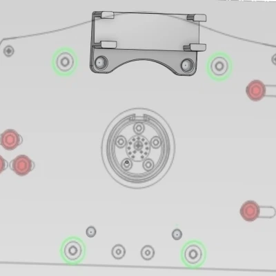 Giá đỡ Tobii 5 cho Đế vô lăng Fanatec