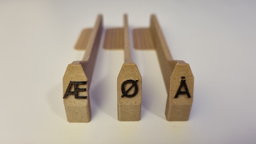 Vách ngăn đĩa than - Chữ cái Dano-Na Uy