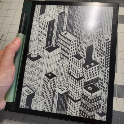 Cán cầm BOOX tablet + Khe cắm bút có Miếng test