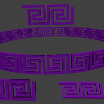 Dây Chuyền Vòng Tay Kiểu Ai Cập Chia Đoạn Bấm