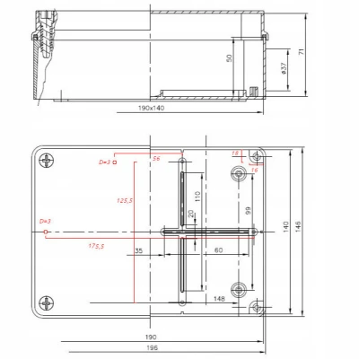 Tấm gắn Pawbol S-BOX 416-P cho Raspberry pi