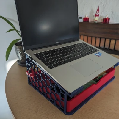 Chân đế Laptop 16 inch có Khay & Kẹp Dây