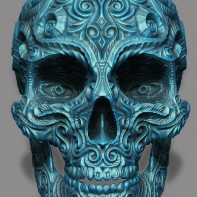 Hộp Sọ Phong Cách Điêu Khắc Hoa Văn Cổ Điển