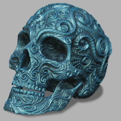 Hộp Sọ Phong Cách Điêu Khắc Hoa Văn Cổ Điển