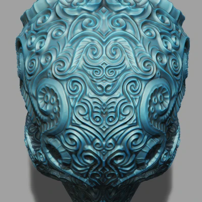 Hộp Sọ Phong Cách Điêu Khắc Hoa Văn Cổ Điển