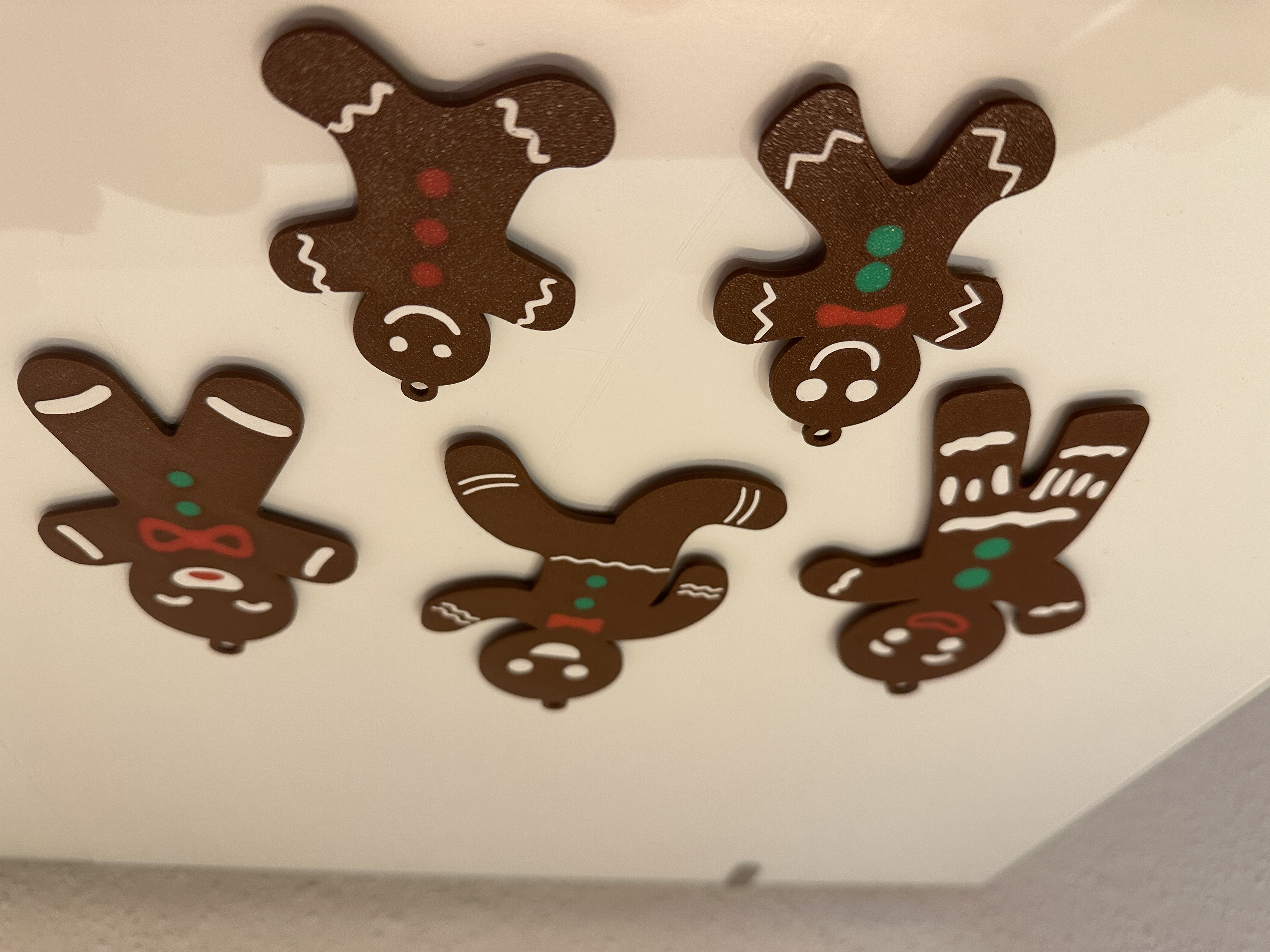 Bộ Trang Trí Giáng Sinh Gia Đình Bánh Gừng In Nhiều Lớp / MMU AMS