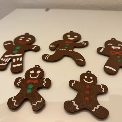 Bộ Trang Trí Giáng Sinh Gia Đình Bánh Gừng In Nhiều Lớp / MMU AMS