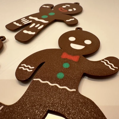 Bộ Trang Trí Giáng Sinh Gia Đình Bánh Gừng In Nhiều Lớp / MMU AMS