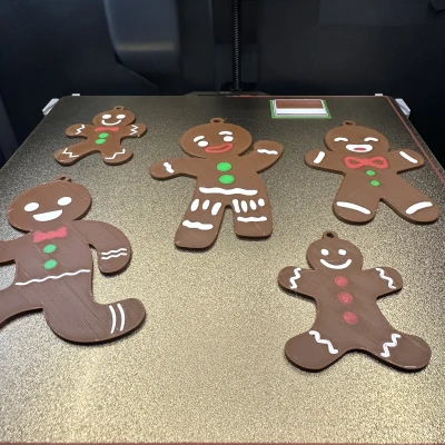 Bộ Trang Trí Giáng Sinh Gia Đình Bánh Gừng In Nhiều Lớp / MMU AMS