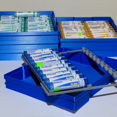 Hộp đựng thuốc dạng viên ống xếp chồng 20 cái [Organizer pre homeopatika]