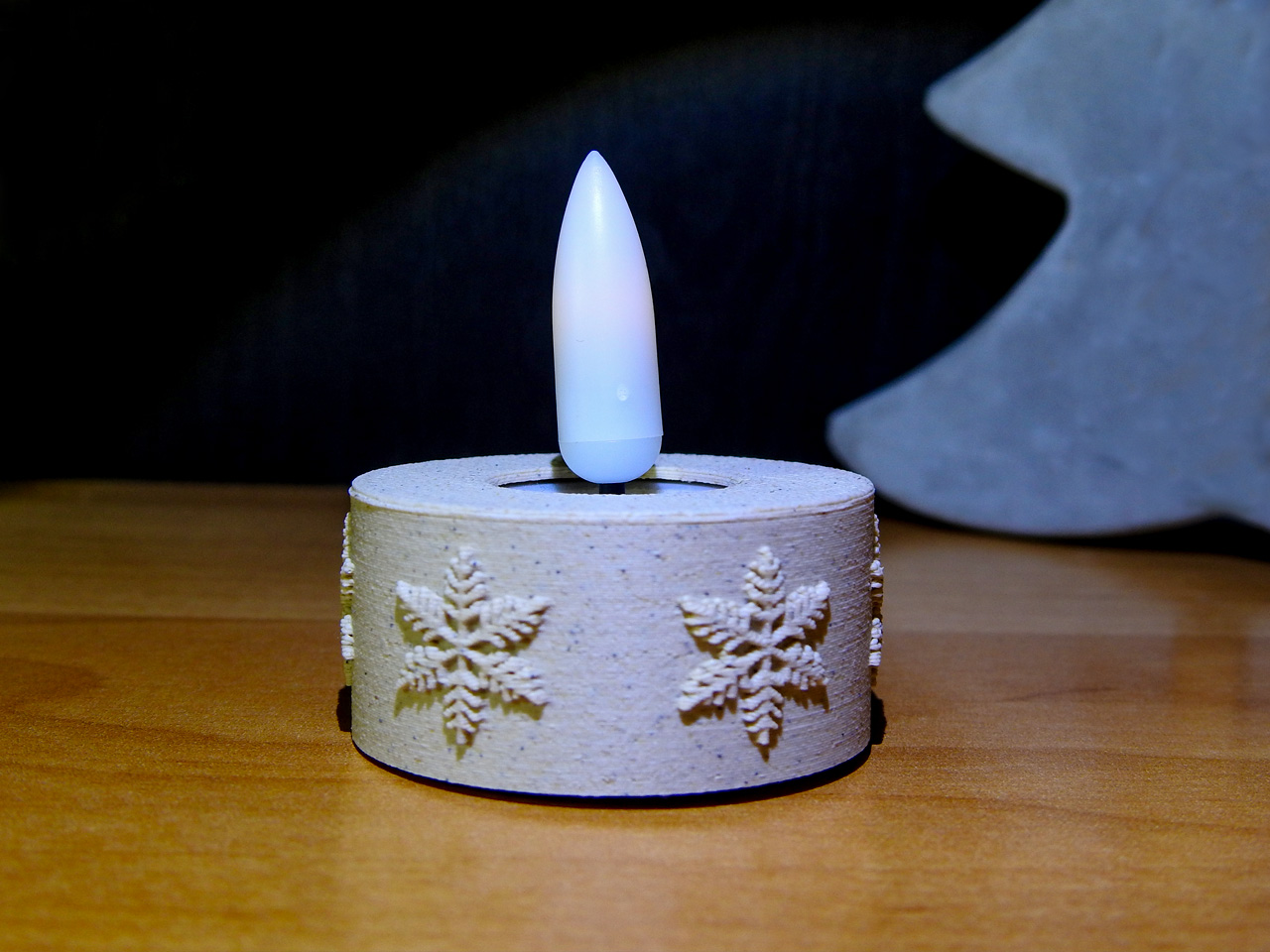 Vỏ đèn trà LED hình bông tuyết