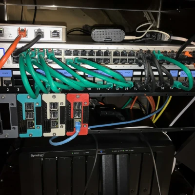 Khung Gắn Rack Cho Raspi 2 và 3 Cho Hệ Thống Modular 19 inch 2U