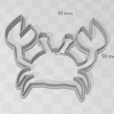 Khuôn Cắt Bánh Quy Hình Con Cua 02cm - 10cm