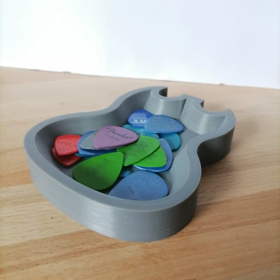 Hộp Đựng Pick Đàn Guitar & Bass Hình Đàn SG In 3D
