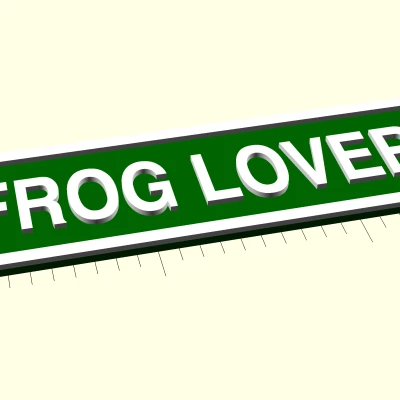 Biển Hiệu Frog Lover Ave (297 x 57)