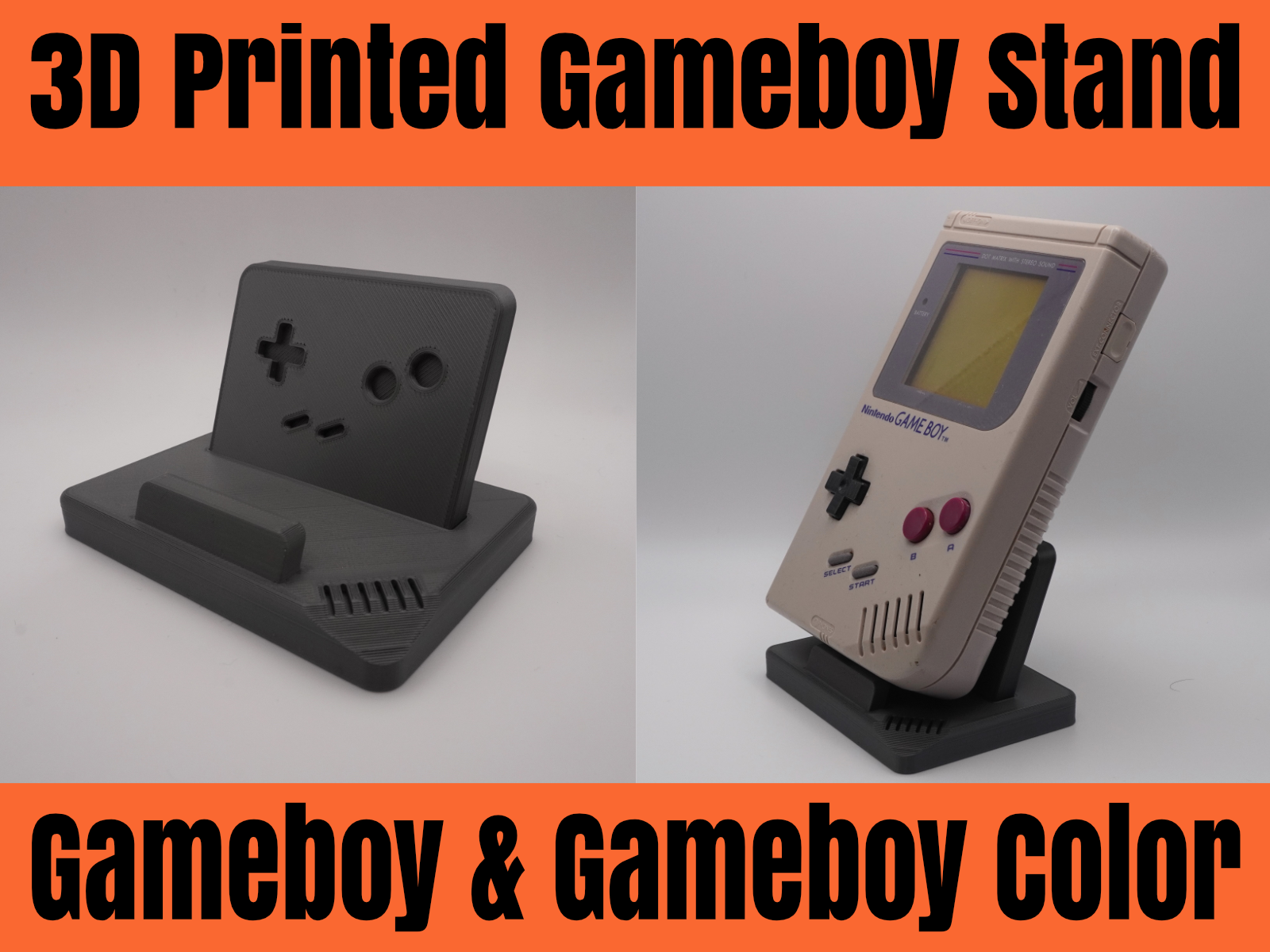 Đế Gameboy Retro In 3D: Trưng Bày Máy Gameboy Cũ & Màu - Phụ Kiện Game Cổ Điển