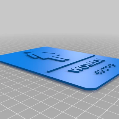 Biển Báo Nhà Vệ Sinh Nữ Có Chữ Braille