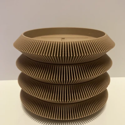 Bộ Đế Lót Ly Khắc Tên Hiện Đại Xếp Chồng