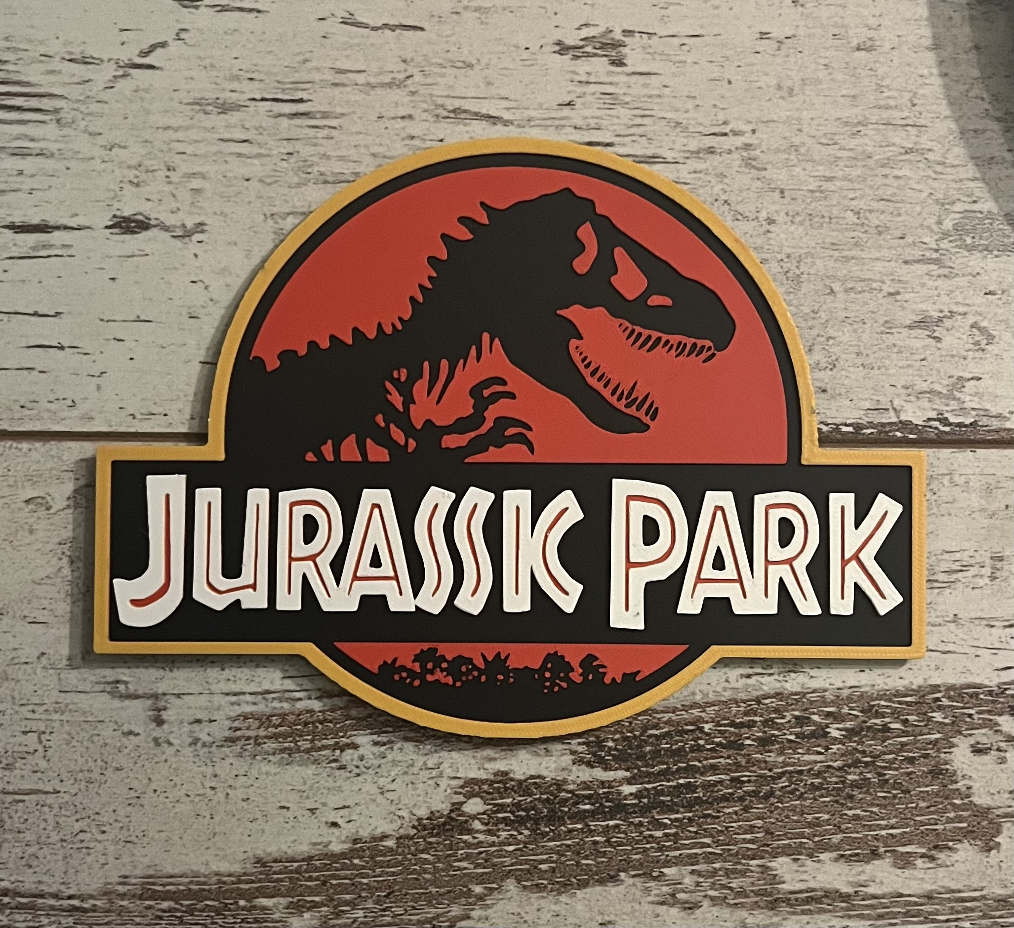 Logo Jurassic Park (fan art đổi màu theo lớp)