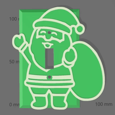 Ốp Công Tắc Đèn Ông Già Noel Dễ Thương Phát Sáng Trong Tối