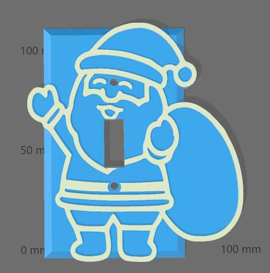 Ốp Công Tắc Đèn Ông Già Noel Dễ Thương Phát Sáng Trong Tối