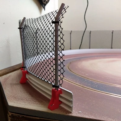 Chân Đế Tường và Cọc Hàng Rào Cho Đường Đua Xe Slot Car