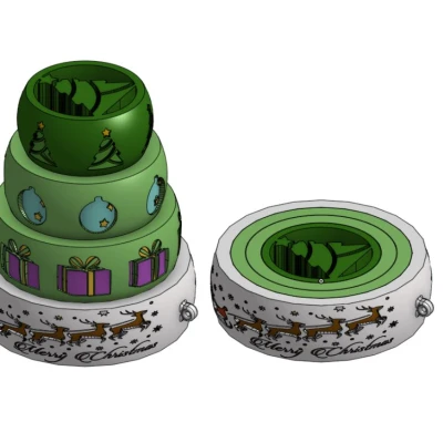 Móc Trang Trí Cây Thông Noel Kiểu Fidget Spinner